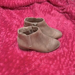 Pink Suede Ankle Boots